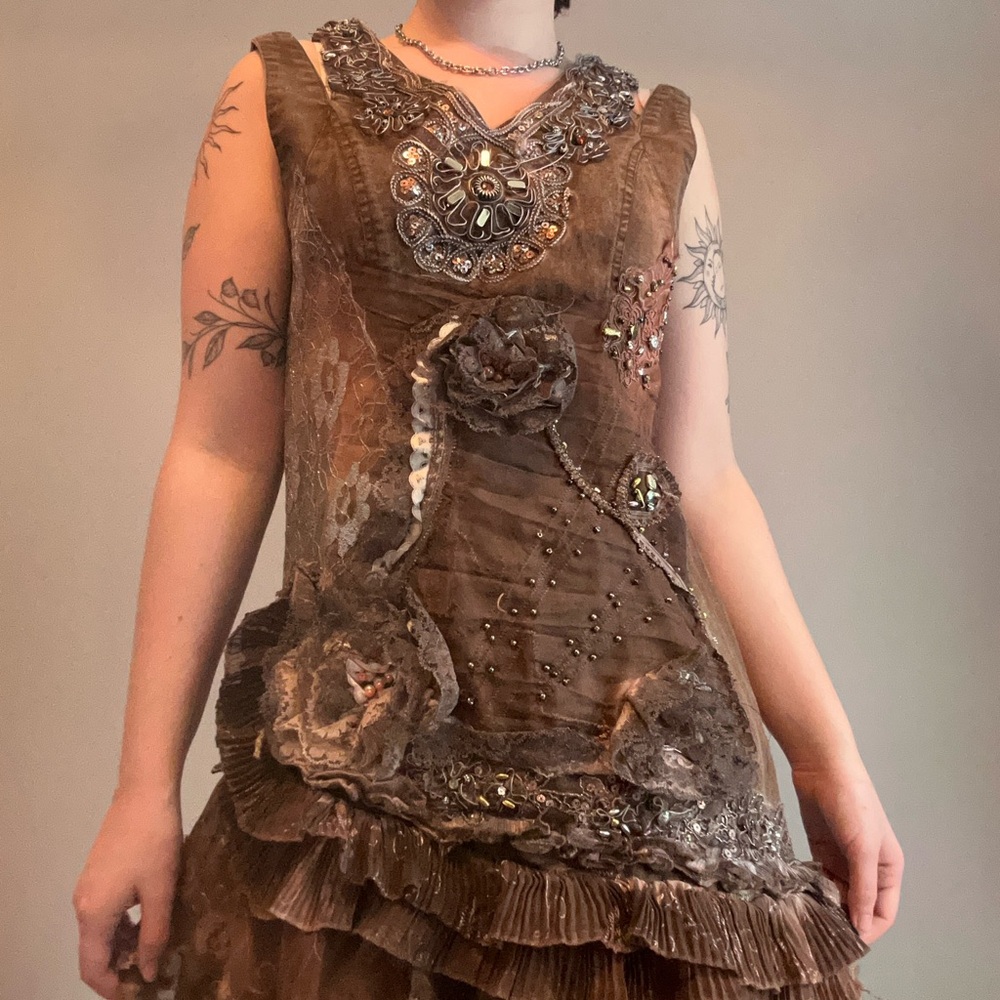 Fairy Whimsigoth asymmetric applique dress - Picture 2 of 15